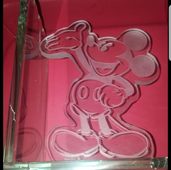 MINT Glass Mickey Mouse Bookend Collectible - Picture 1 of 1